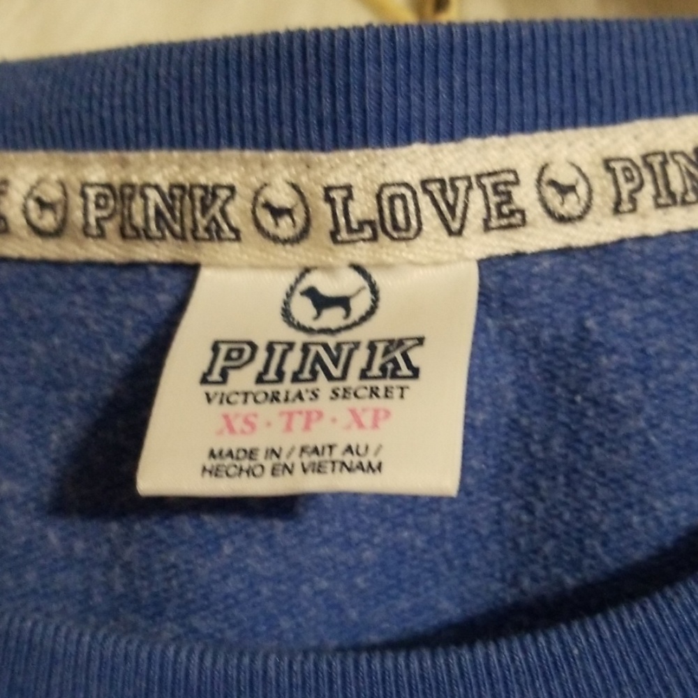 Pink XS hoodie with kangaroo pocket peace sign - Picture 6 of 7